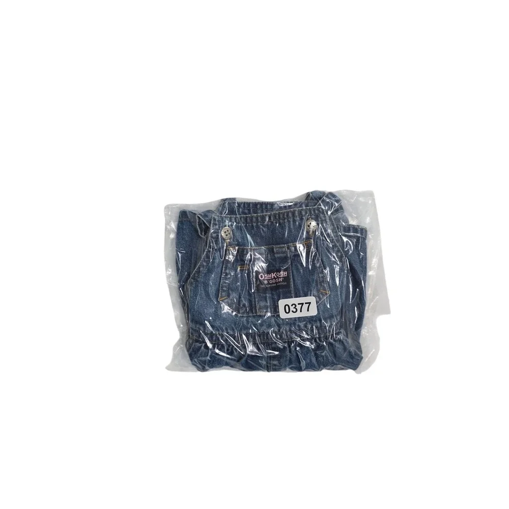 OshKosh Bgosh Baby Girl Blue Denim Overall Jumper Dress 12M Medium Wash 922-0005